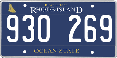 RI license plate 930269