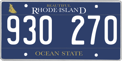 RI license plate 930270