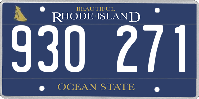 RI license plate 930271