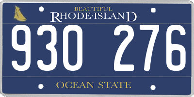 RI license plate 930276