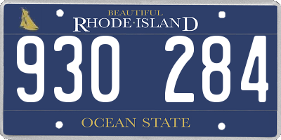 RI license plate 930284