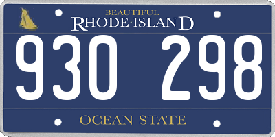 RI license plate 930298