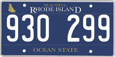 RI license plate 930299