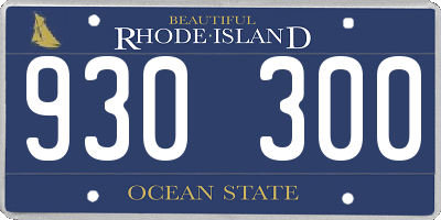 RI license plate 930300