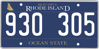 RI license plate 930305