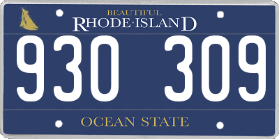 RI license plate 930309