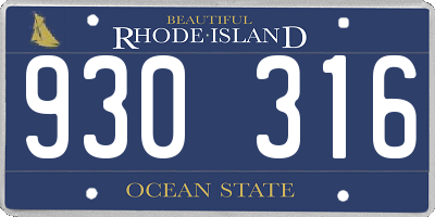 RI license plate 930316