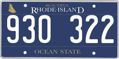 RI license plate 930322