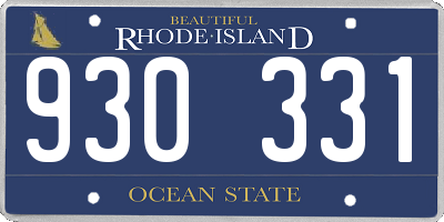 RI license plate 930331