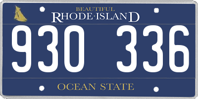 RI license plate 930336