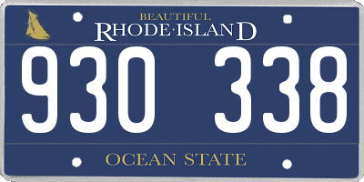 RI license plate 930338