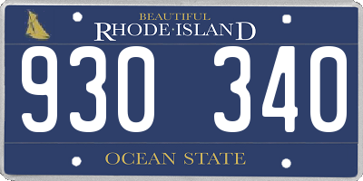 RI license plate 930340