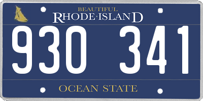 RI license plate 930341