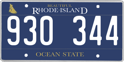 RI license plate 930344