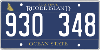 RI license plate 930348