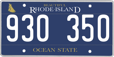 RI license plate 930350