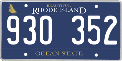 RI license plate 930352