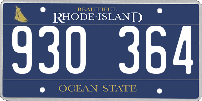 RI license plate 930364