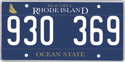 RI license plate 930369