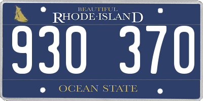 RI license plate 930370
