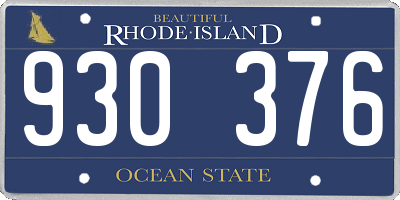 RI license plate 930376