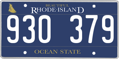 RI license plate 930379