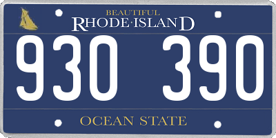 RI license plate 930390