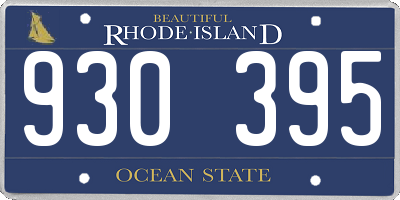 RI license plate 930395