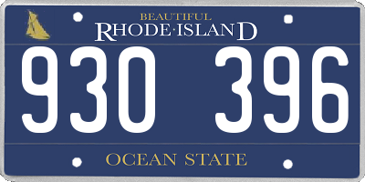 RI license plate 930396