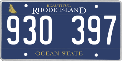 RI license plate 930397