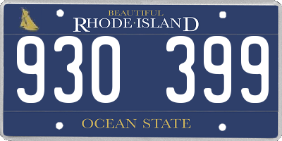 RI license plate 930399