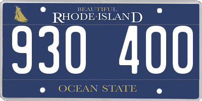 RI license plate 930400