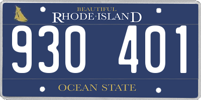 RI license plate 930401