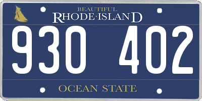 RI license plate 930402