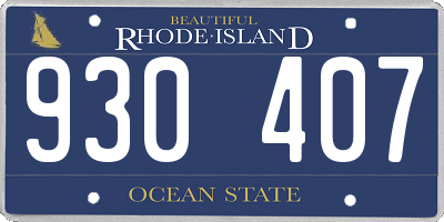RI license plate 930407