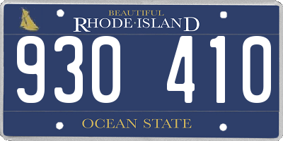 RI license plate 930410