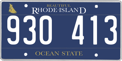 RI license plate 930413