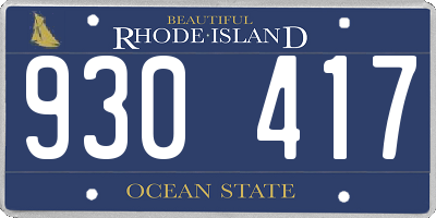 RI license plate 930417