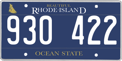 RI license plate 930422