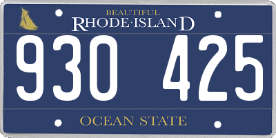 RI license plate 930425