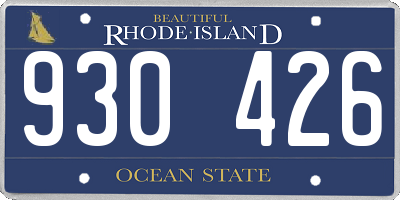 RI license plate 930426