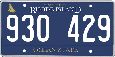 RI license plate 930429