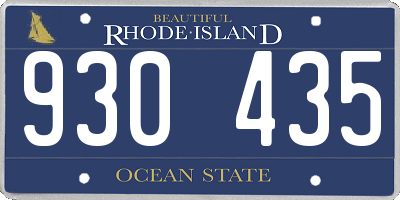 RI license plate 930435
