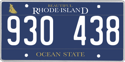 RI license plate 930438