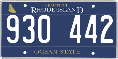 RI license plate 930442