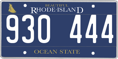 RI license plate 930444