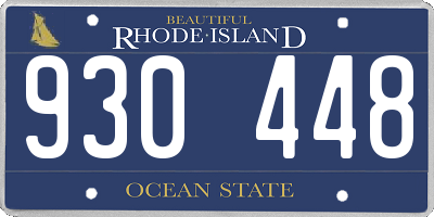 RI license plate 930448