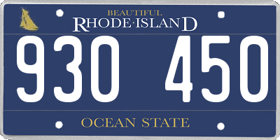 RI license plate 930450