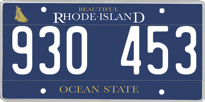 RI license plate 930453