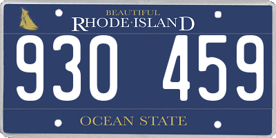 RI license plate 930459